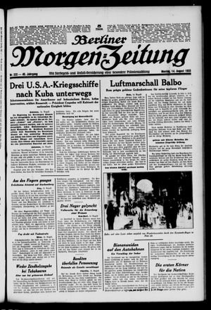 Berliner Morgen-Zeitung vom 14.08.1933