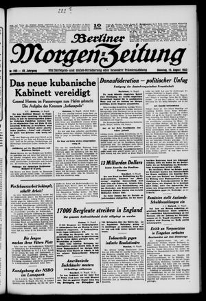 Berliner Morgen-Zeitung vom 15.08.1933