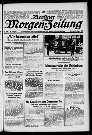 Berliner Morgen-Zeitung vom 16.08.1933