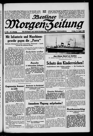 Berliner Morgen-Zeitung vom 18.08.1933