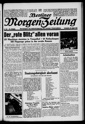 Berliner Morgen-Zeitung vom 26.08.1933
