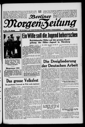 Berliner Morgen-Zeitung vom 03.09.1933