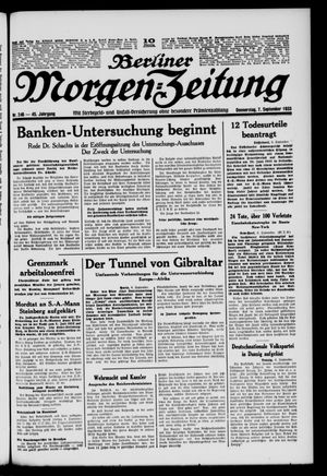 Berliner Morgen-Zeitung vom 07.09.1933