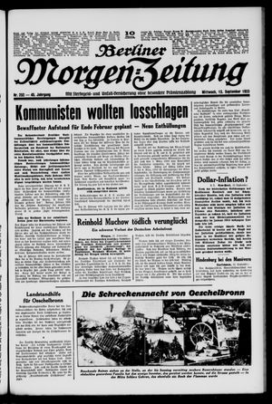 Berliner Morgen-Zeitung vom 13.09.1933