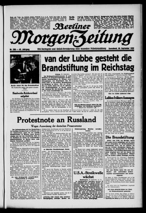 Berliner Morgen-Zeitung vom 30.09.1933