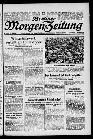 Berliner Morgen-Zeitung vom 07.10.1933