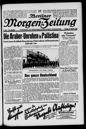 Berliner Morgen-Zeitung vom 29.10.1933