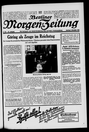 Berliner Morgen-Zeitung on Nov 5, 1933