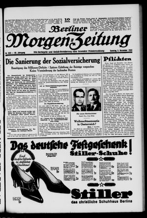 Berliner Morgen-Zeitung vom 03.12.1933