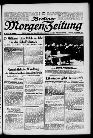 Berliner Morgen-Zeitung vom 06.12.1933