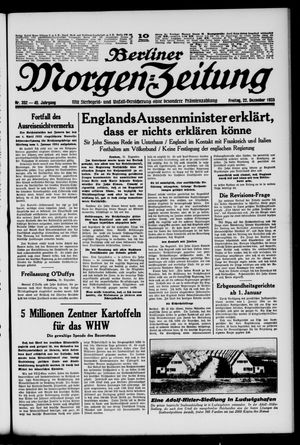 Berliner Morgen-Zeitung vom 22.12.1933