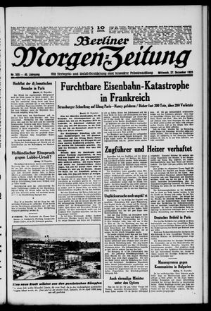 Berliner Morgen-Zeitung vom 27.12.1933