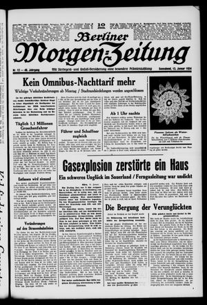 Berliner Morgen-Zeitung vom 13.01.1934
