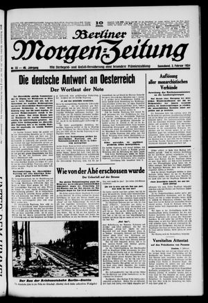 Berliner Morgen-Zeitung vom 03.02.1934