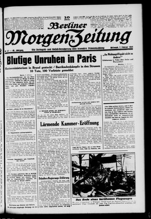 Berliner Morgen-Zeitung vom 07.02.1934