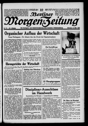 Berliner Morgen-Zeitung vom 14.03.1934