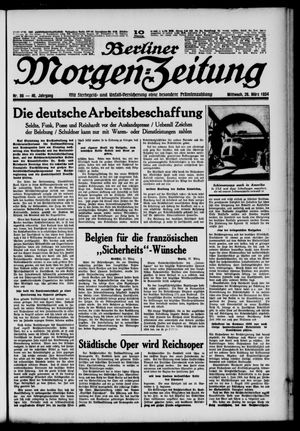 Berliner Morgen-Zeitung vom 28.03.1934