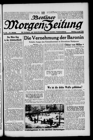 Berliner Morgen-Zeitung vom 10.04.1934