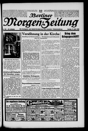 Berliner Morgen-Zeitung vom 15.04.1934
