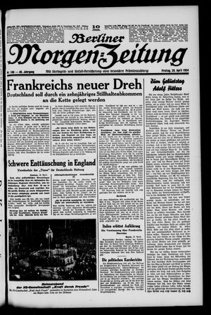 Berliner Morgen-Zeitung vom 20.04.1934