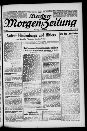 Berliner Morgen-Zeitung vom 01.05.1934