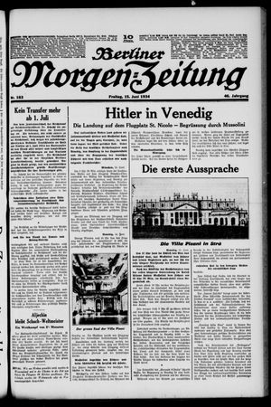 Berliner Morgen-Zeitung vom 15.06.1934