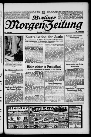 Berliner Morgen-Zeitung vom 17.06.1934