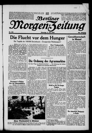 Berliner Morgen-Zeitung vom 03.07.1934