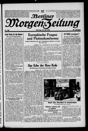 Berliner Morgen-Zeitung vom 10.07.1934