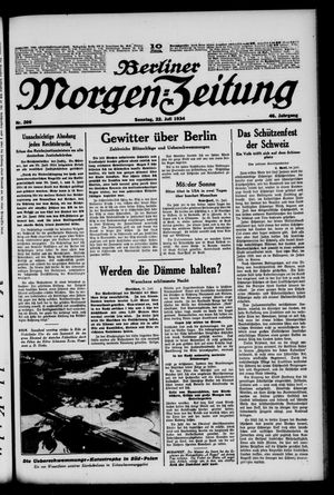 Berliner Morgen-Zeitung vom 22.07.1934