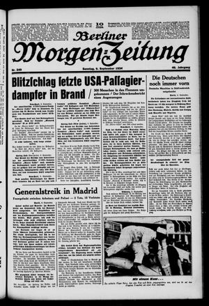 Berliner Morgen-Zeitung vom 09.09.1934