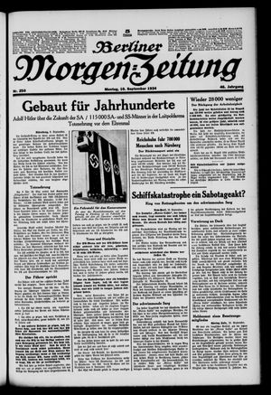 Berliner Morgen-Zeitung vom 10.09.1934