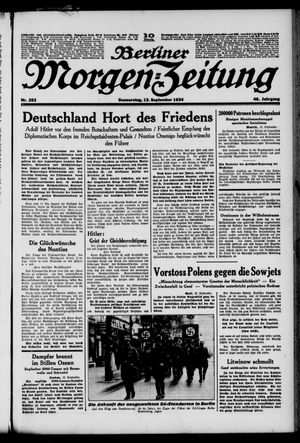 Berliner Morgen-Zeitung vom 13.09.1934