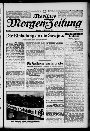 Berliner Morgen-Zeitung vom 16.09.1934