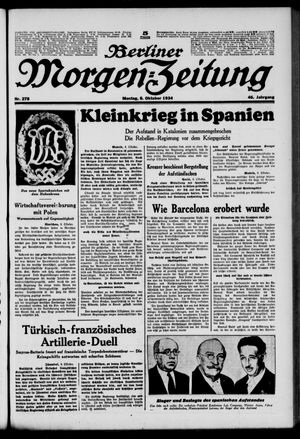 Berliner Morgen-Zeitung vom 08.10.1934