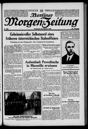 Berliner Morgen-Zeitung vom 20.10.1934