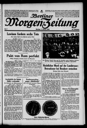 Berliner Morgen-Zeitung vom 07.01.1935