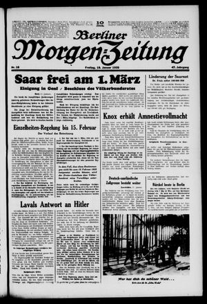 Berliner Morgen-Zeitung on Jan 18, 1935