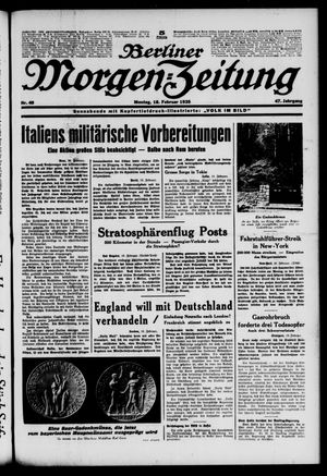 Berliner Morgen-Zeitung vom 18.02.1935