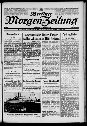 Berliner Morgen-Zeitung vom 21.02.1935