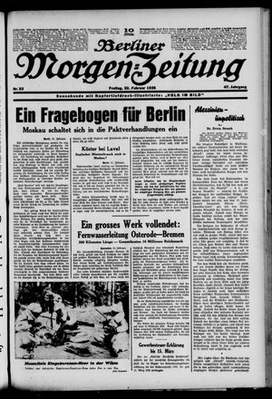 Berliner Morgen-Zeitung vom 22.02.1935