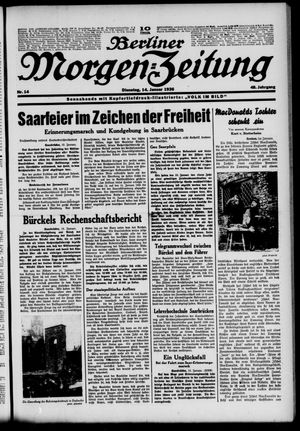 Berliner Morgen-Zeitung vom 14.01.1936