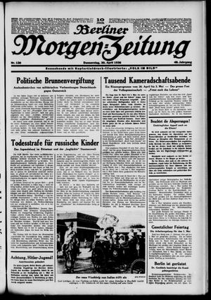 Berliner Morgen-Zeitung vom 30.04.1936