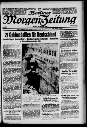 Berliner Morgen-Zeitung vom 14.08.1936