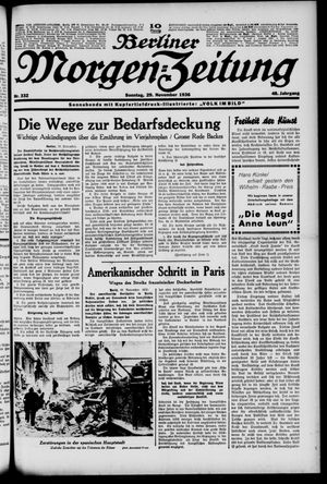 Berliner Morgen-Zeitung on Nov 29, 1936