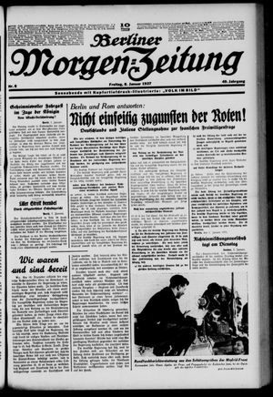 Berliner Morgen-Zeitung vom 08.01.1937
