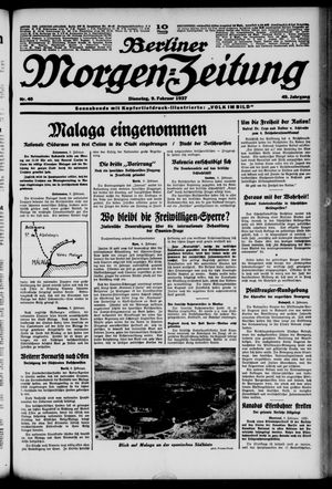 Berliner Morgen-Zeitung vom 09.02.1937