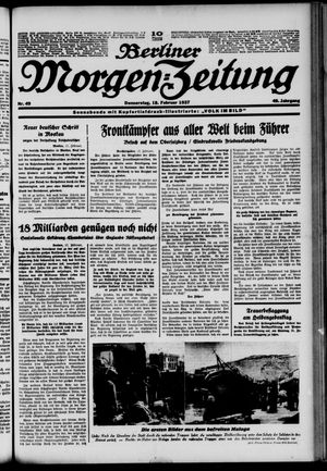 Berliner Morgen-Zeitung vom 18.02.1937
