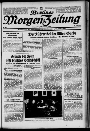 Berliner Morgen-Zeitung vom 25.02.1937