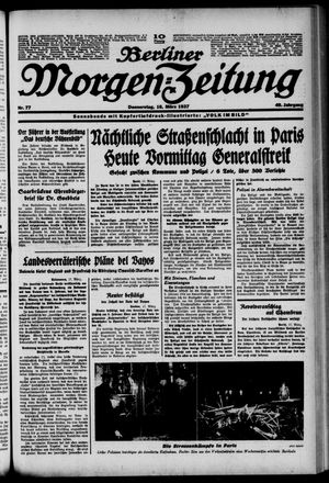 Berliner Morgen-Zeitung vom 18.03.1937